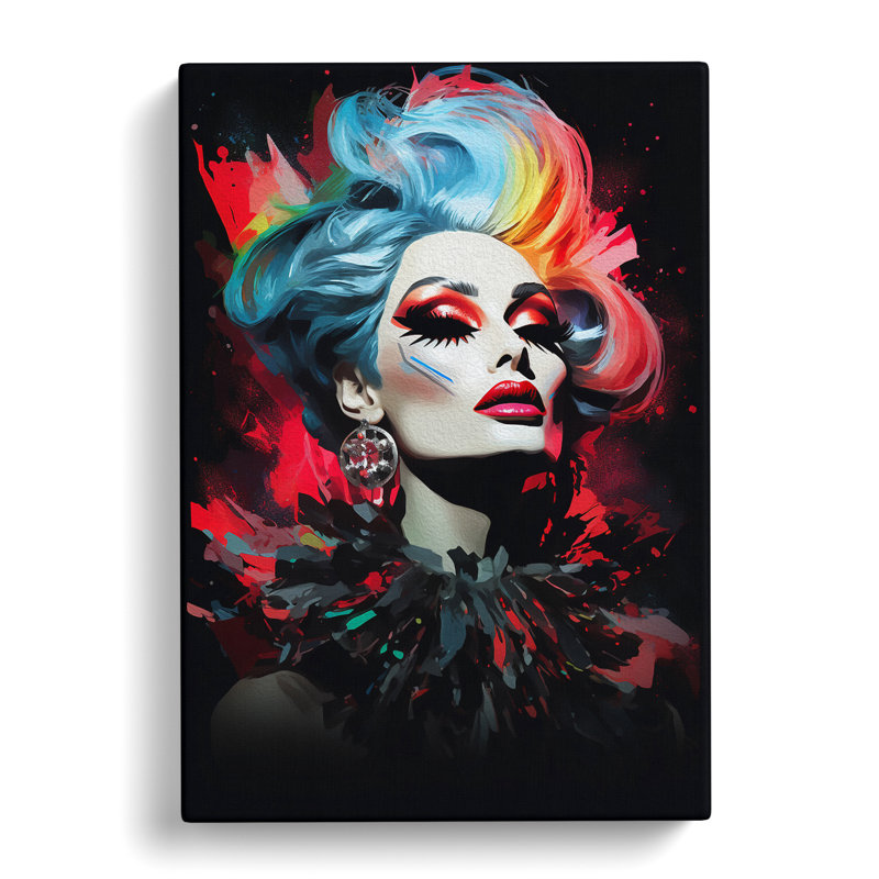 Drag Queen Digital - Print on Canvas, 60cm H x 40cm W x 3cm D