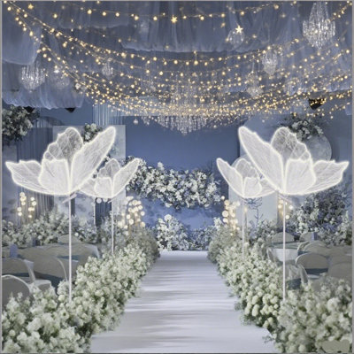 LED Luminous Butterfly Wedding Aisle Floor Lamp - Stage & Event Decorative Lighting
