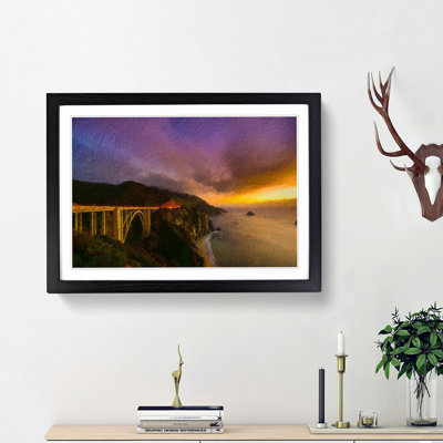 Bixby Bridge in California - Picture Frame Painting Print