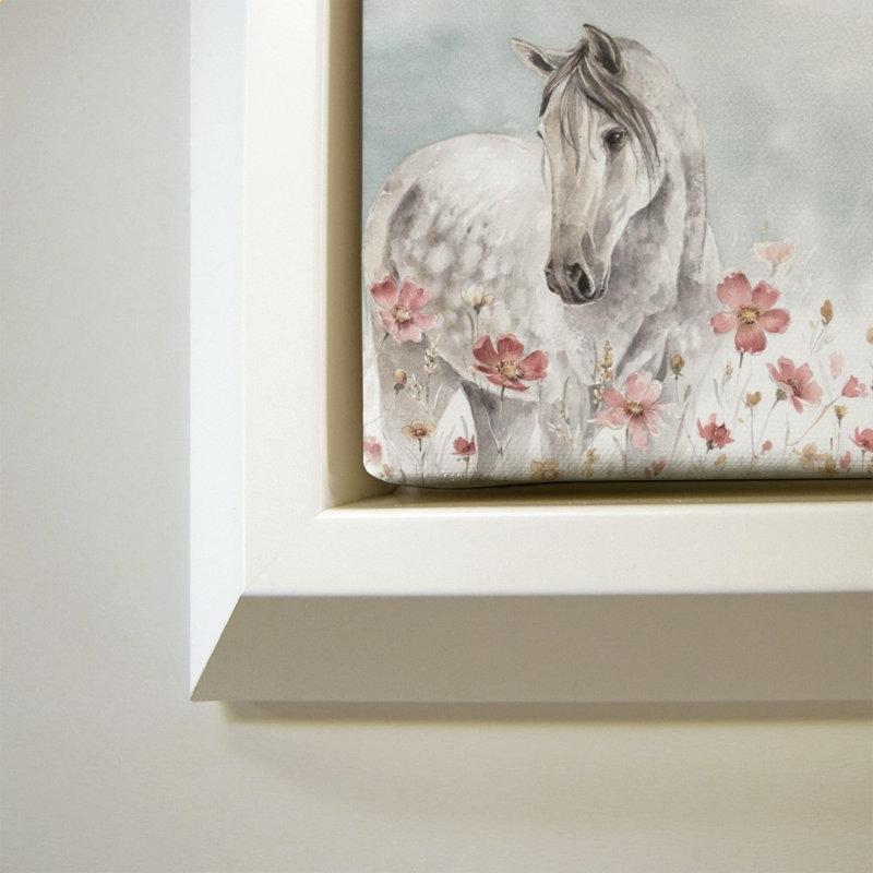 «Wild Horses I» par Lisa Audit - impression sur toile, 34" H x 34" W, White