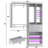 Navada Closet System with Wooden Drawers and Two Hanging Rods-2005408944