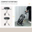 Ahmo Foldable Gas BBQ Grill 2 Burner Garden Barbecue Trolley w/ Lid