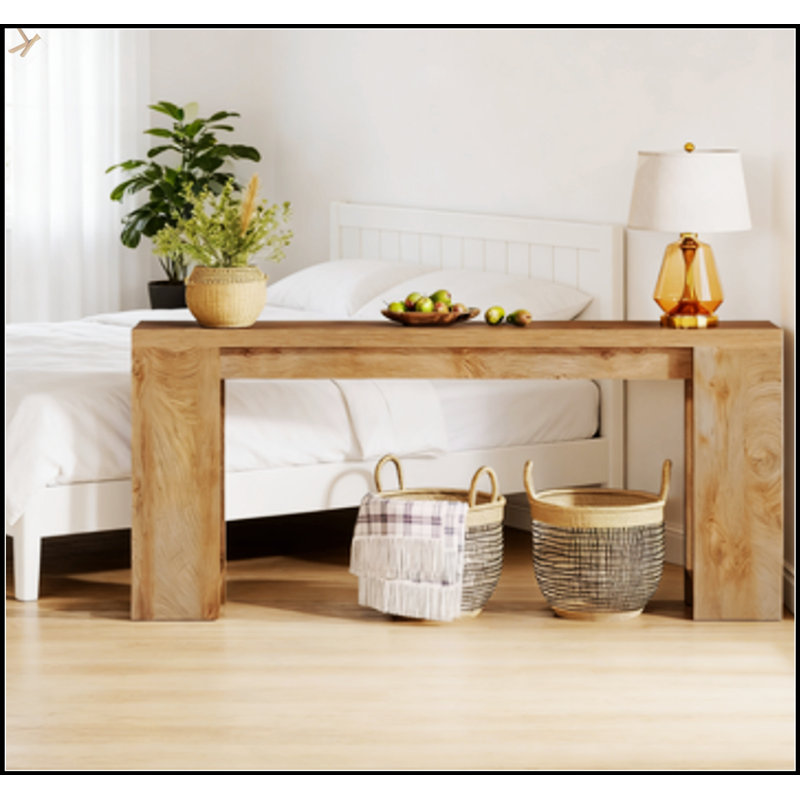 Console en bois rustique, canapé d'entrée de style campagnard avec conception étroite pour un rangement peu encombrant et décoratif