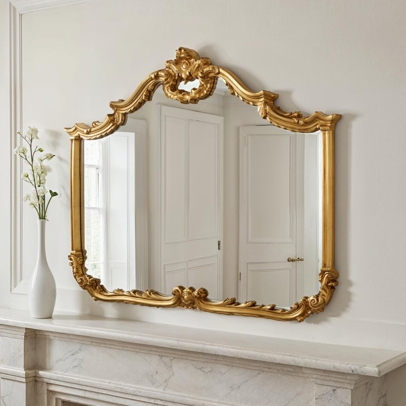 Christopherso Traditional Accent Landscape Mirror, Gold