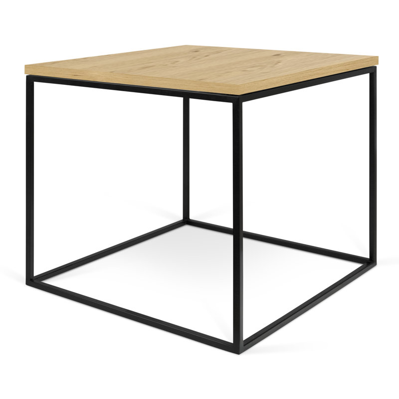 Linkous Frame End Table, Black, Oak