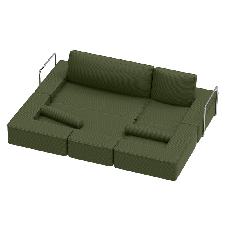 Canapé modulaire convertible l 103,5 po, Vert