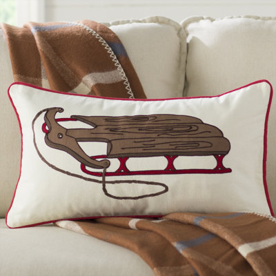  Wooden Sled Pillow Cover