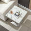 Table de bout avec base en forme d'anneau en acier inoxydable poli-1445664295-1445664294