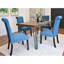 7 ensembles de salle à manger: table en bois d'ingénierie, 6 chaises aux courbes subtiles: base en épingle à cheveux en métal
