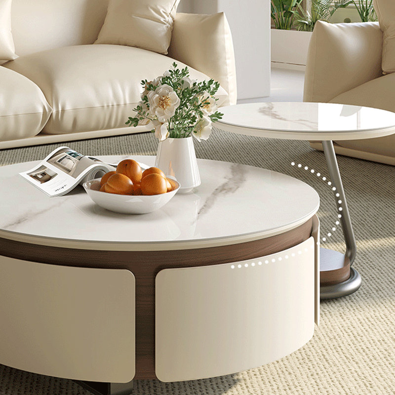 Cream Sintered Stone Coffee Table
