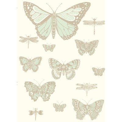 Whimsical Butterflies And Dragonflies Wallpaper Roll