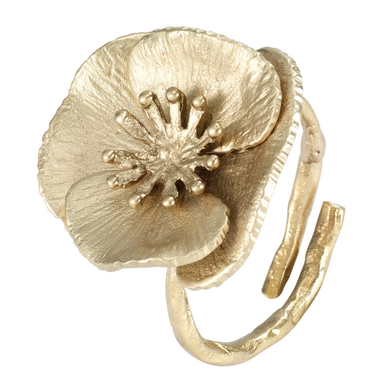 Poppy Flower Gold NR P/4