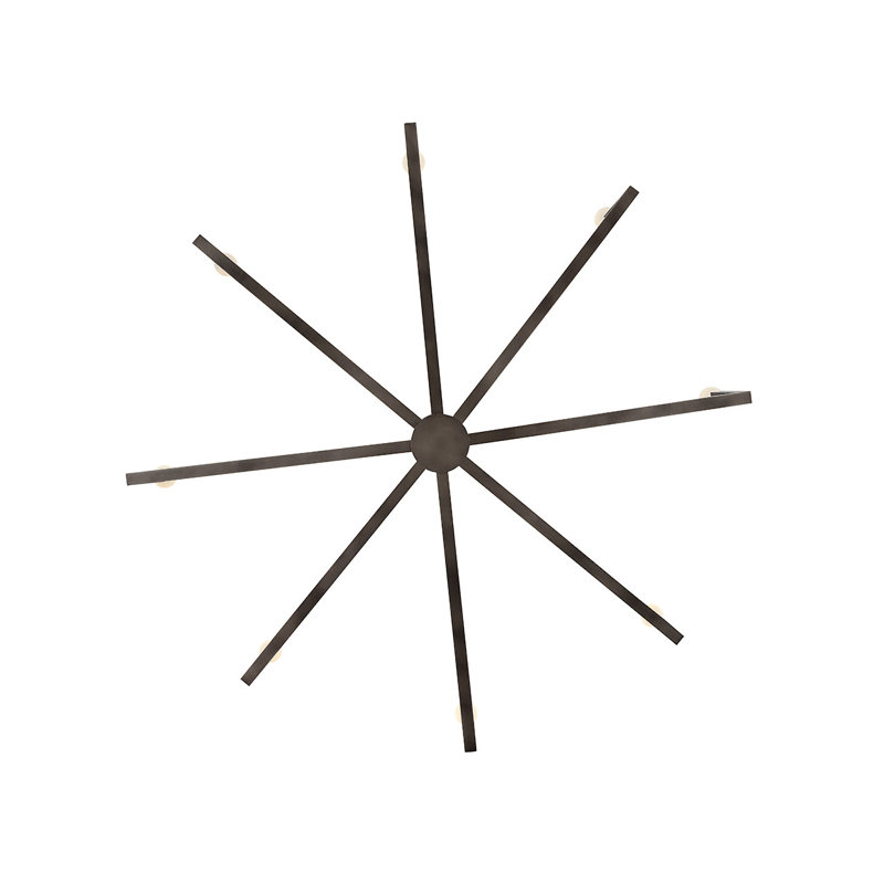 Ezra 8 - Light Steel Dimmable Chandelier, Black Oxide
