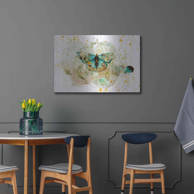 August Grove « Blue Evolution » par Roozbeh Bahramali – Décoration murale en métal, 40,6 cm x 30,5 cm, H 24 po x l 36 po