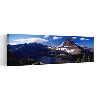 Mountain Range At The Lakeside, Bearhat Mountain, Hidden Lake, Us Glacier National Park, Montana, Usa Abstract Contemporary Landscape Nature Wall Art