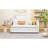Beige Linen Upholstered Twin Size Daybed With Portable Trundle, No Box Spring Actually Linen, Dirt- Fabric,