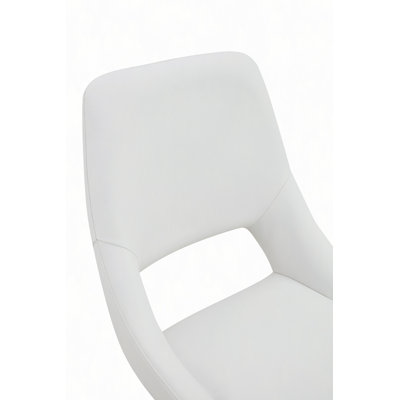 Chaises de salle à manger pivotantes et confortables, chaises de cuisine en métal avec haut dossier et revêtement en cuir résistant aux rayures.
