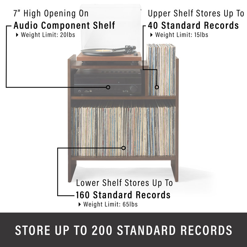Crosley Electronics Portland Turntable Audio Rack & Reviews | Wayfair