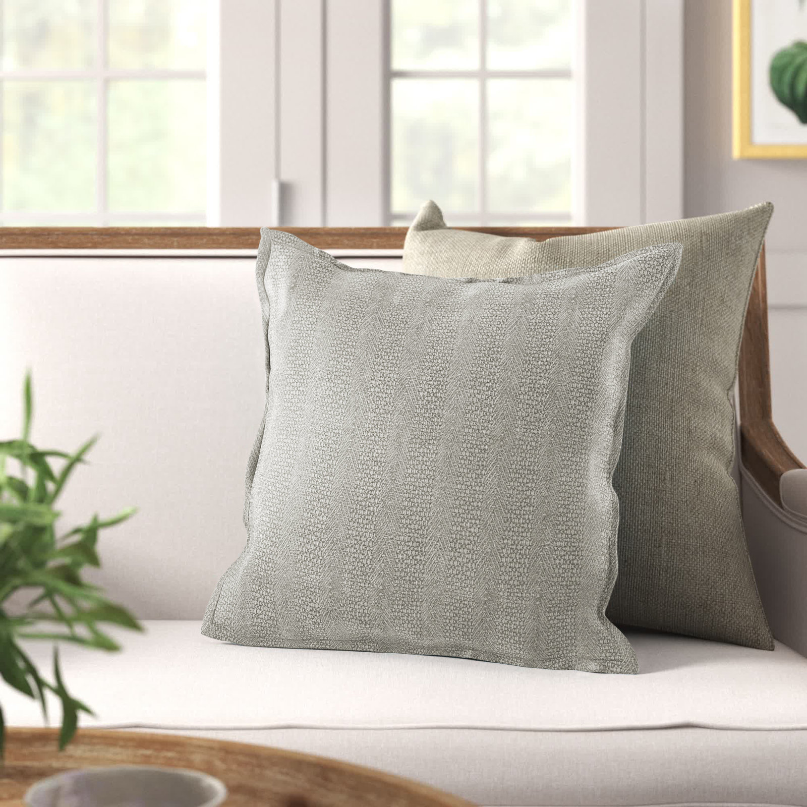 Thayer Cotton Throw Pillow, Natural