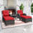 Arakawa Wicker 2 - Person Patio Conversation Set with Cushions-1861019021