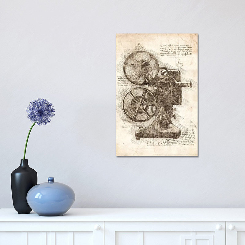 "Projecteur de film" par cornel vince, impression sur toile tendue, H 18 po x l 12 po x 1,5 po