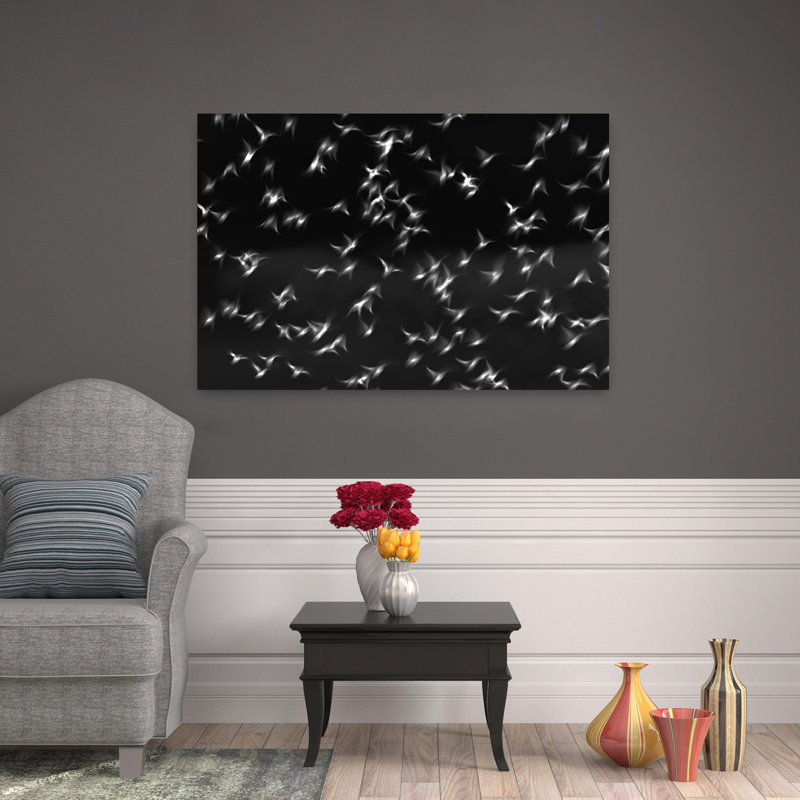 Starlings Abstract Contemporary Wall Art, 48" H x 32" W