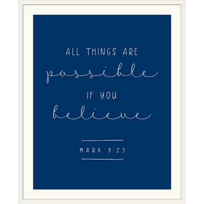 « mark 9:23-scripture art », art textuel