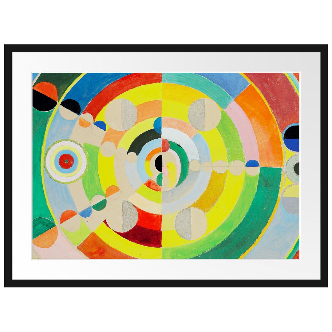 Robert Delaunay - Relief Disques  - Im Bilderrahmen Mit Galerie-Passepartout