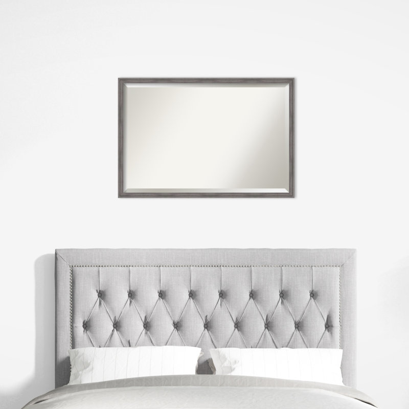 Miroir mural Florence, Rectangle, 25,75 po x 37,75 po, gris