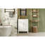 Meuble-lavabo 24 po avec lavabo en céramique, petite armoire de salle de bain, armoire moderne avec 2 tiroirs et tablette réglable-1287415949