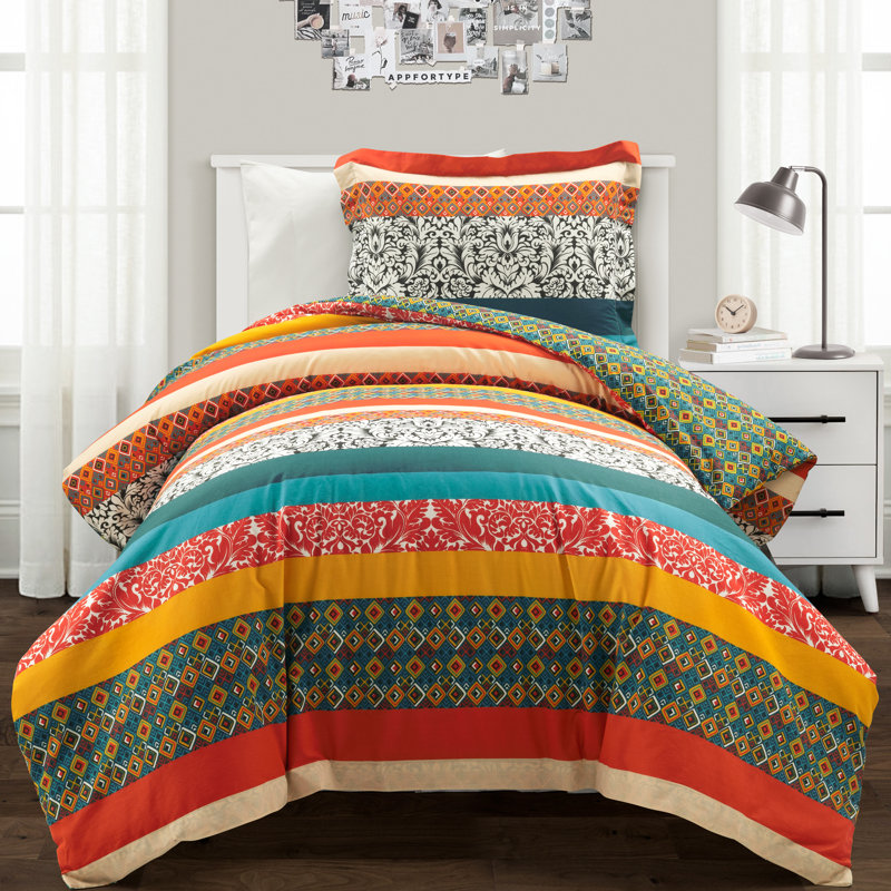 Reversible Duvet Cover Set, Twin-XL Duvet Cover + 1 Shams