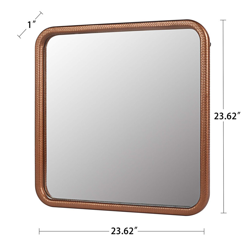 Laconia Square Wall Mirror, Champagne