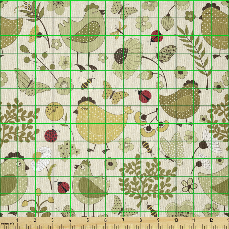 Curi Chicken Ladybug and Bees Multi-Purpose Fabric