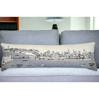 Coussin lombaire 14 "x 35" crème Philadelphia