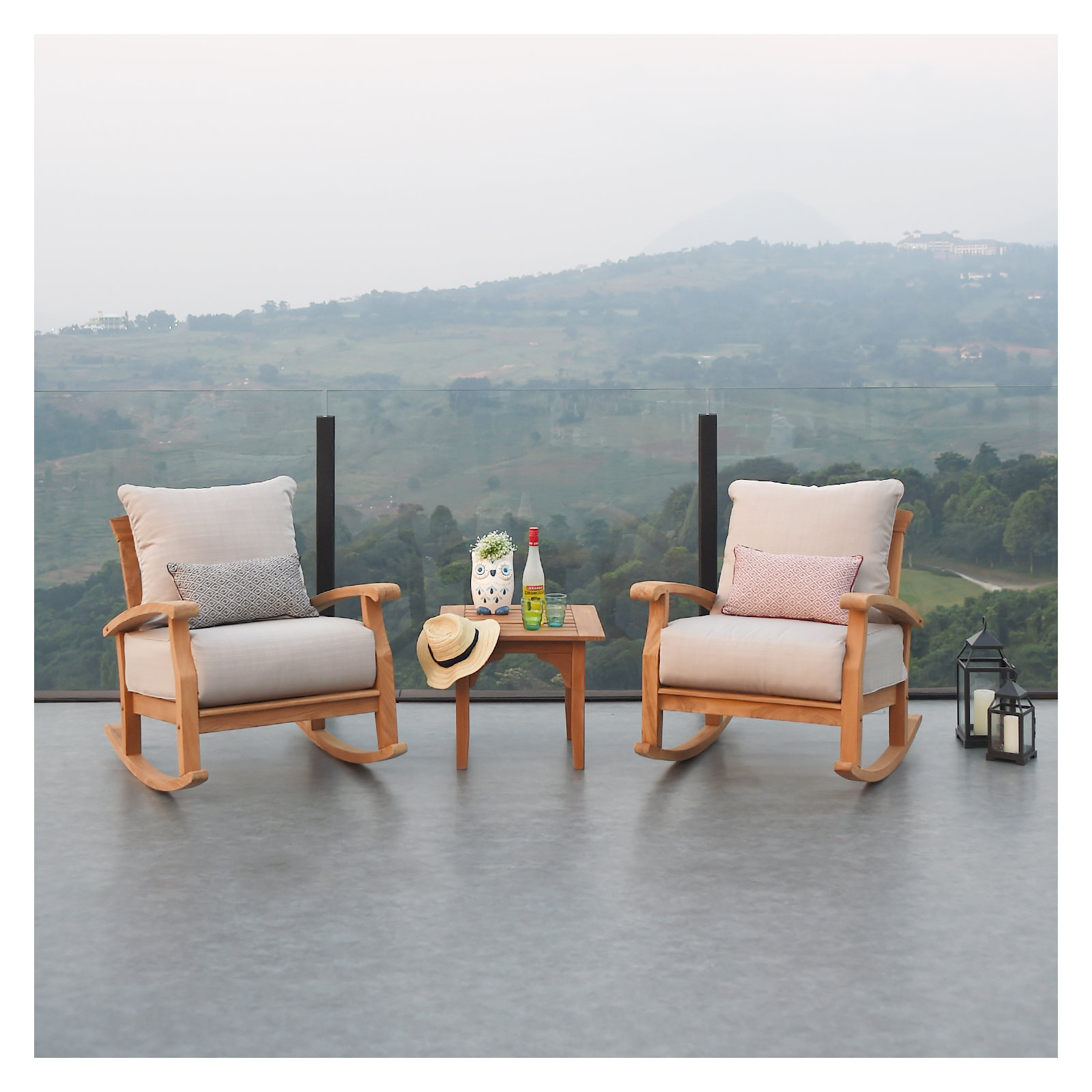 Summerton Seating Group with Cushions , Natural/Beige