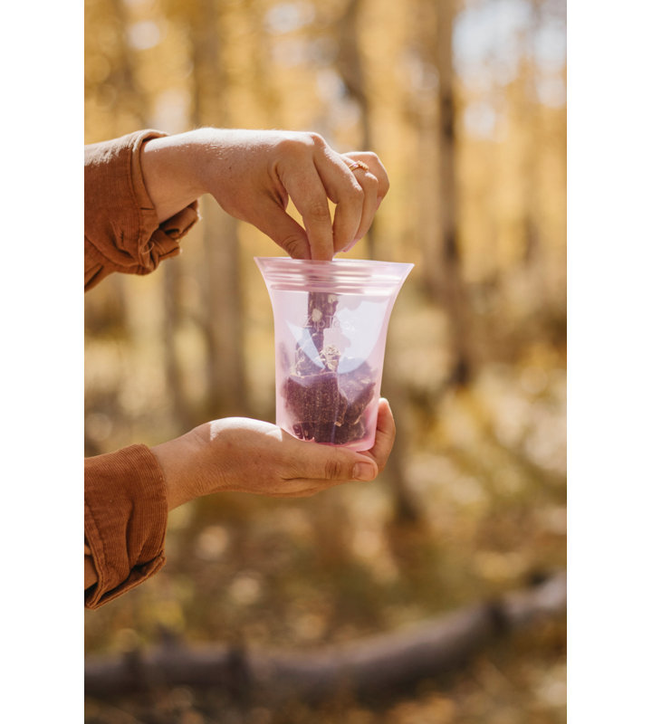 Zip Top Reusable Food Storage Bags | 3 Cup Set [Lavender] | Microwave, Dishwasher and Freezer Safe, Lavender