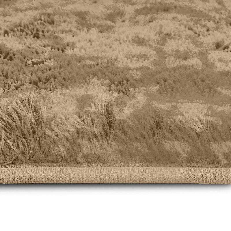 Soft Fluffy Living Room Large Area Rug, Rectangle 160 x 230 cm, Tye Dye Cream