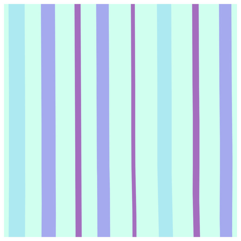Couvertures à rayures verticales mauves et bleues, L 60 po x H 80 po