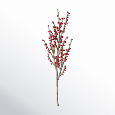 37" Artificial Tall Cheerful Red Berry Christmas Spray, Red