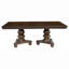 Table de salle à manger de style traditionnel avec rallonges et 4 chaises d'appoint 5 pièces en bois brun-1784900231