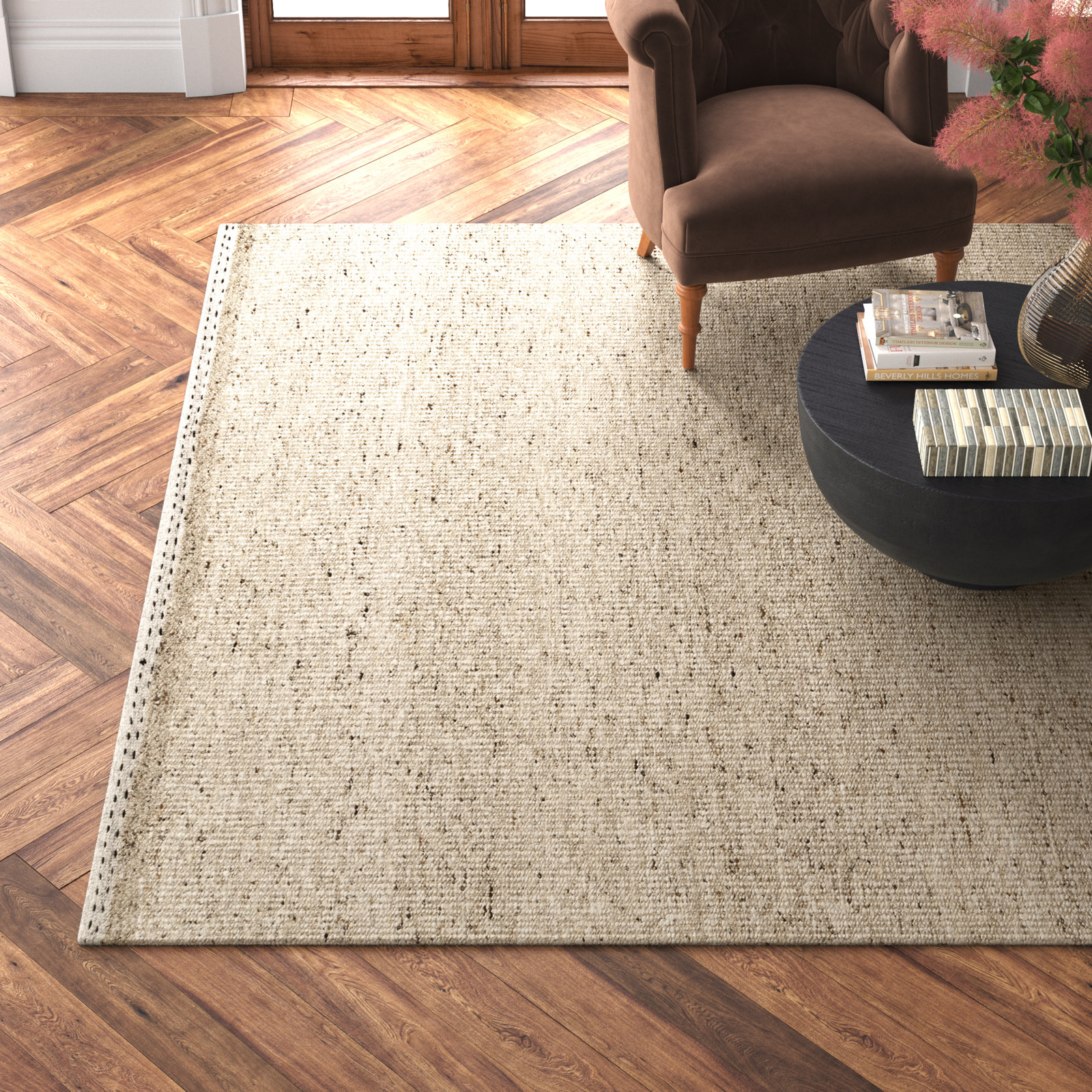 Larissa Natural Hand-Woven Rug, Rectangle 7'9" x 9'9"