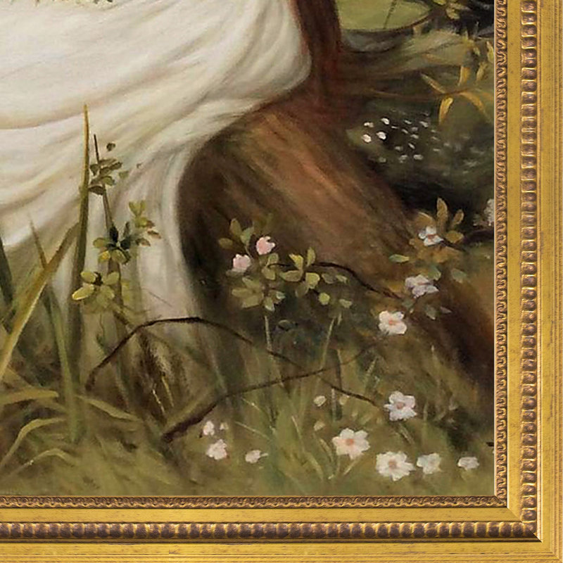 Ophelia, peinture sur toile encadrée, H 41 po x l 41 po x P 2 po, Reine dorée de Versailles