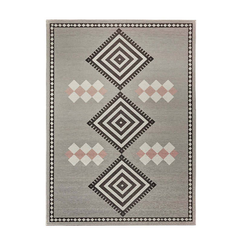 Tapis rectangulaire 5 pi x 7 pi Kilim Kiki Mushroom