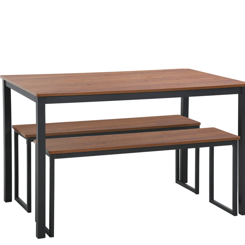 Ettamae 4 - Person Four Leg Dining Set, Brown