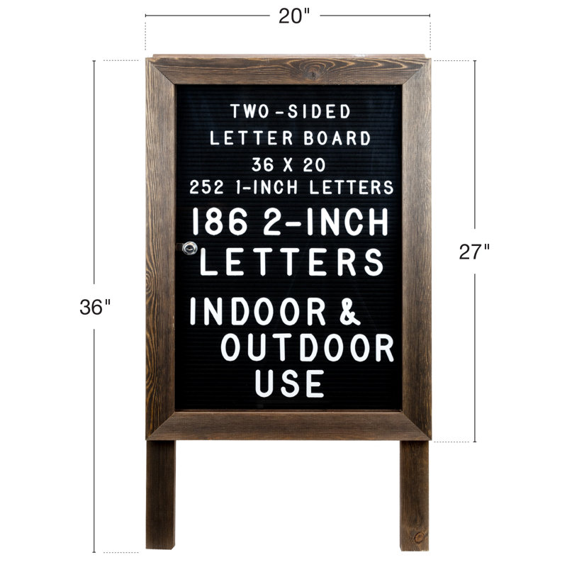 Panneau de lettres autoportant et interchangeable
