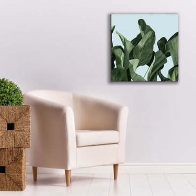 Toile épique Graffiti «Celadon Palms 2» par Emma Scarvey, 26 po x 26 po