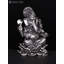 Statue de 3 pouces en laiton plaqué argent Ganesha