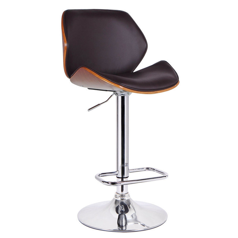 Tabouret de bar rotatif à hauteur ajustable Cantara, Brun