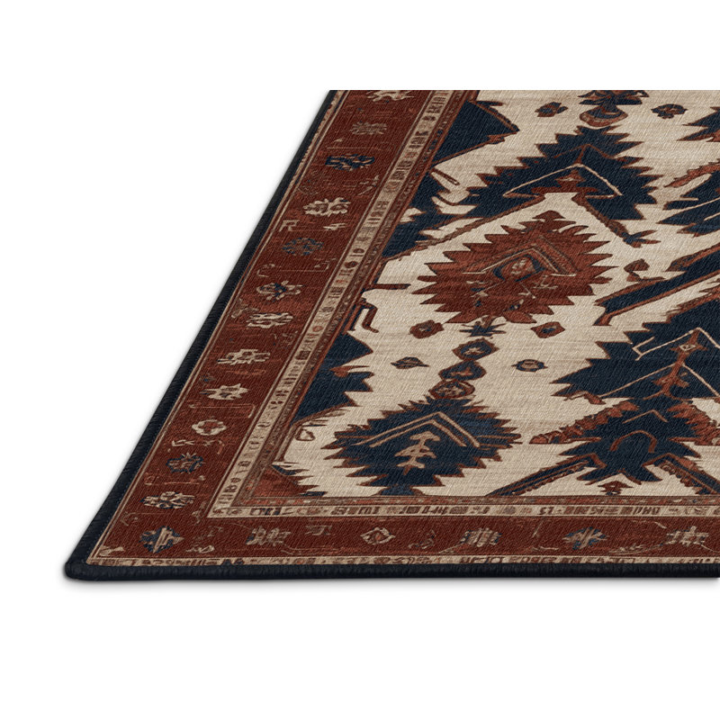 Tapis brun lavable à la machine, Carré 6 pi