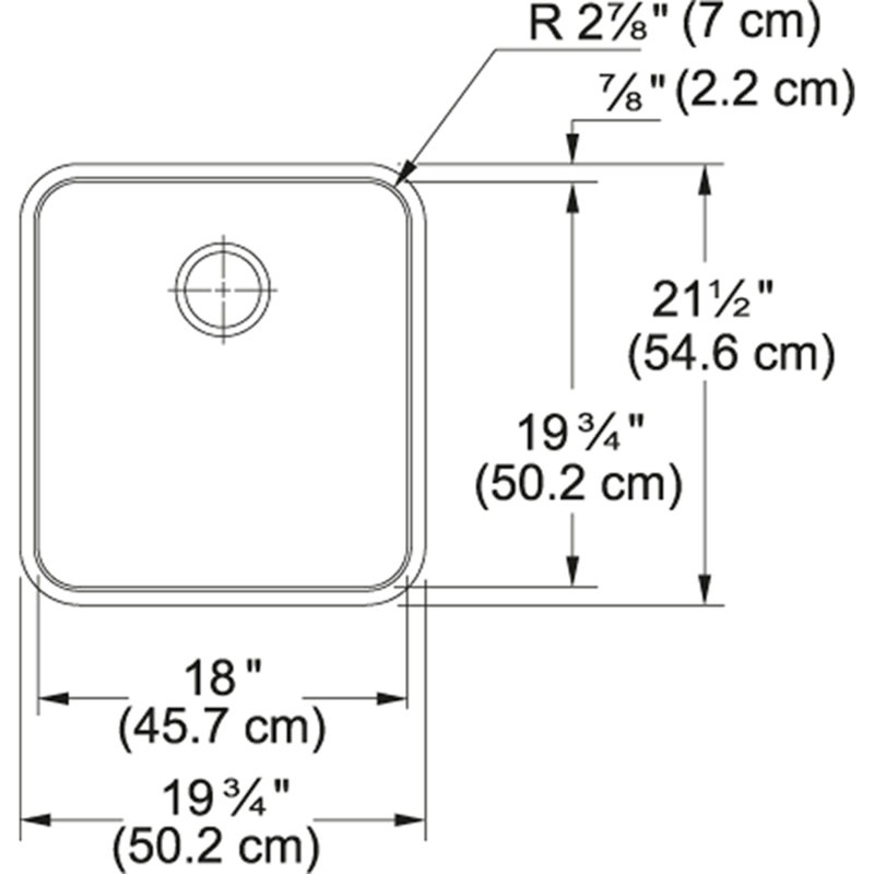 Grande 22" L x 20" W Undermount Kitchen Sink